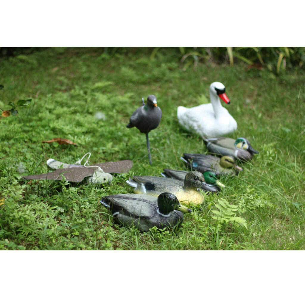 Realistic Plastic White Floating Swan Decoy Garden Scarer Hunting Shooting Decoy
