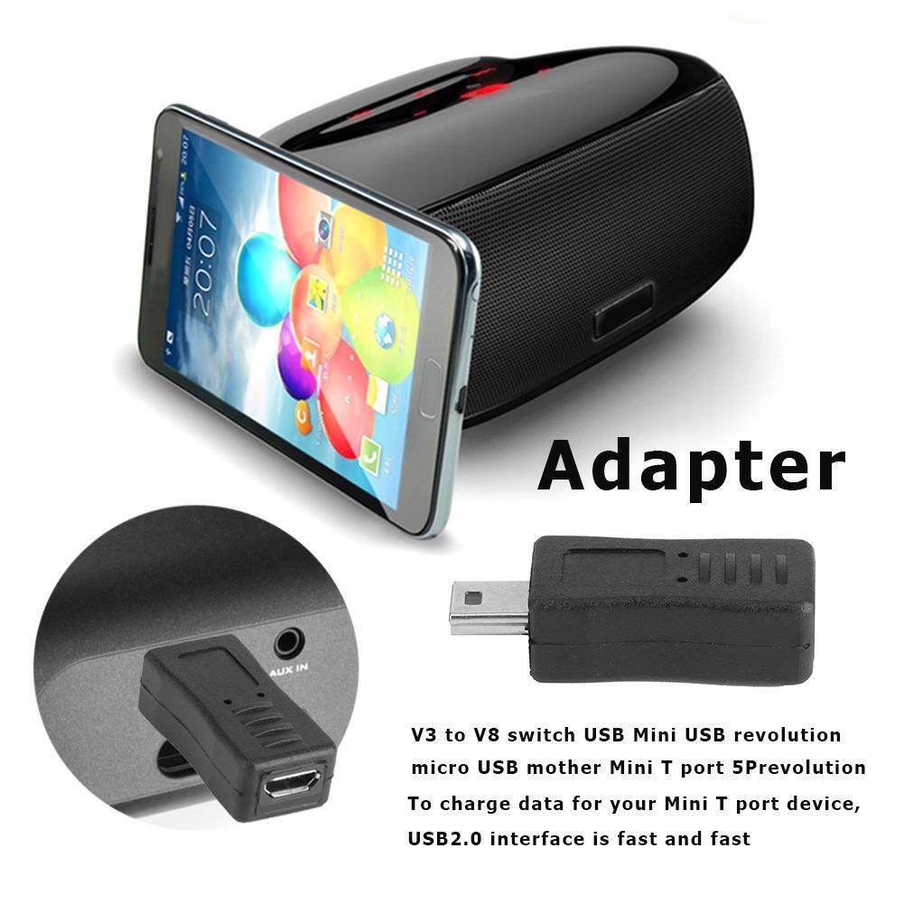 Mini USB 5Pin Male to Micro USB Female T Shape V3 to V8 Adapter Converter