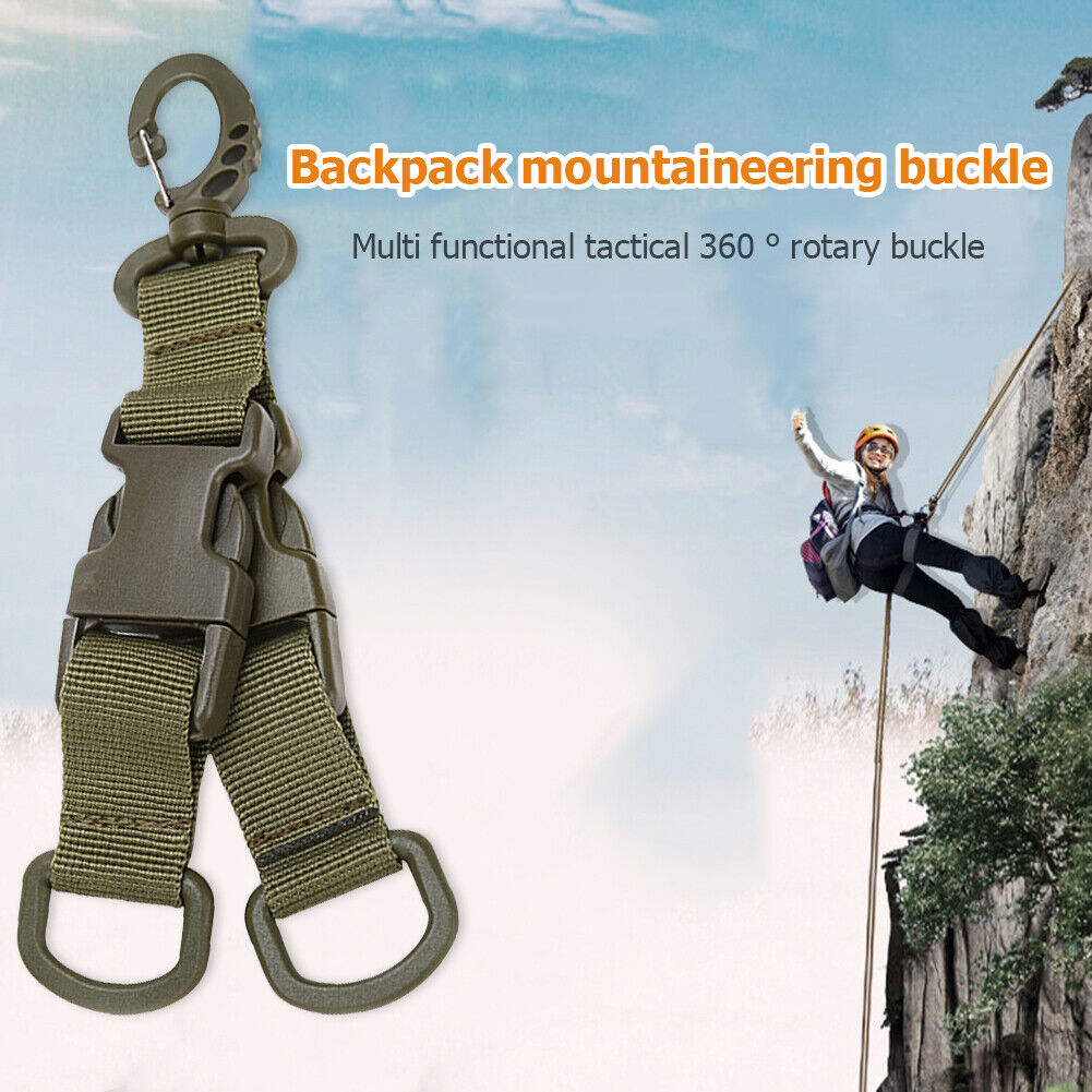 D-type Molle Hanging Buckle Outdoor Climbing Backpack Carabiner (Green)