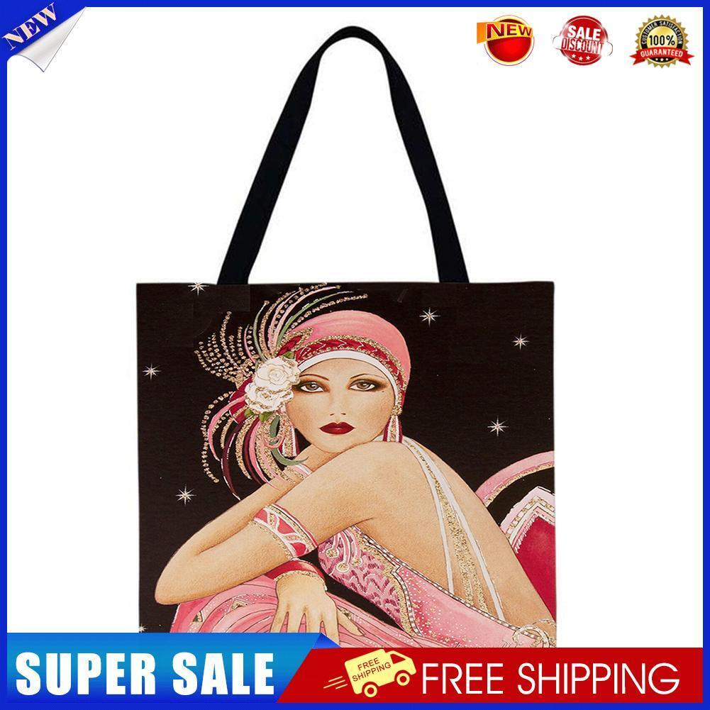 Beautiful girl Printed Shoulder Shopping Bag Casual Large Tote Handbag