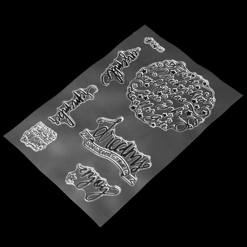Wishes Clear Stamp Silicone Seal Sheet DIY Photo Scrapbook Craft Card Album S37