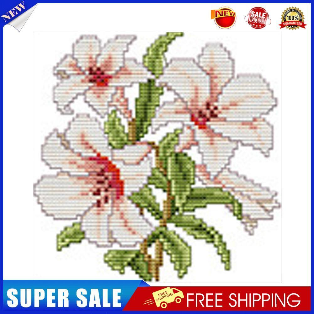 Flower Cross Stitch Kits DIY Stamped Embroidery 11CT Home Decoration (H449)