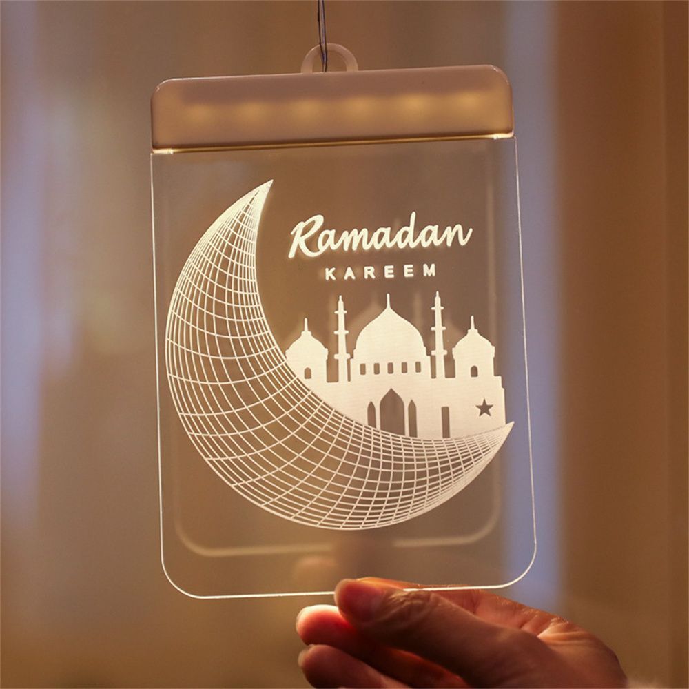 Eid Decor Decorative Lights Night Light EID Mubarak LED Light Hanging Lamp