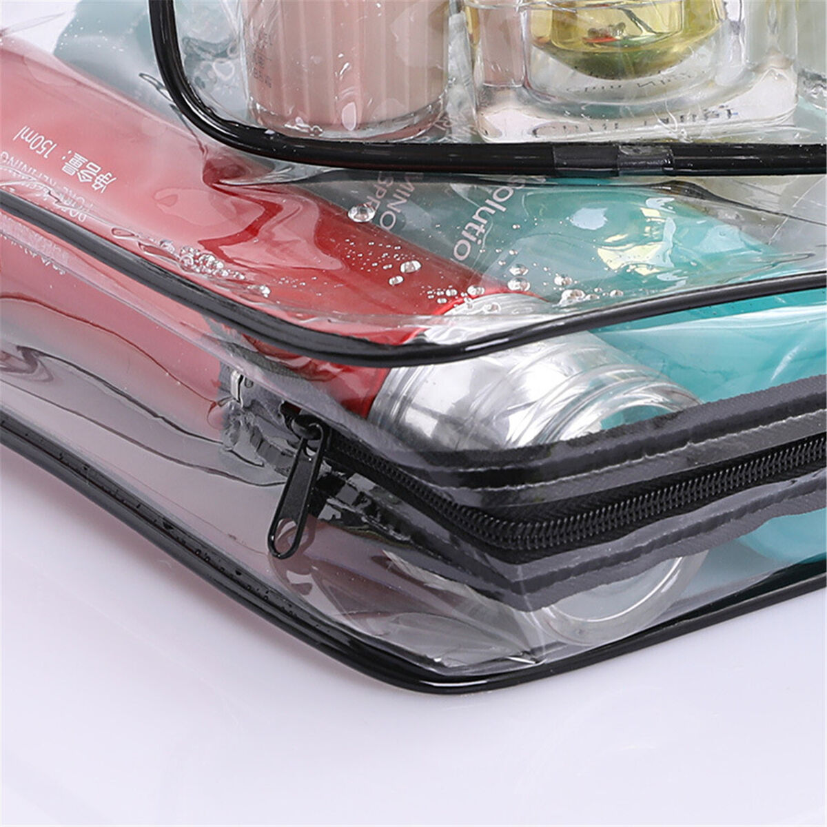 PVC Storage Pouch Waterproof Cosmetic Bags Toiletry Bag Transparent Makeup Case