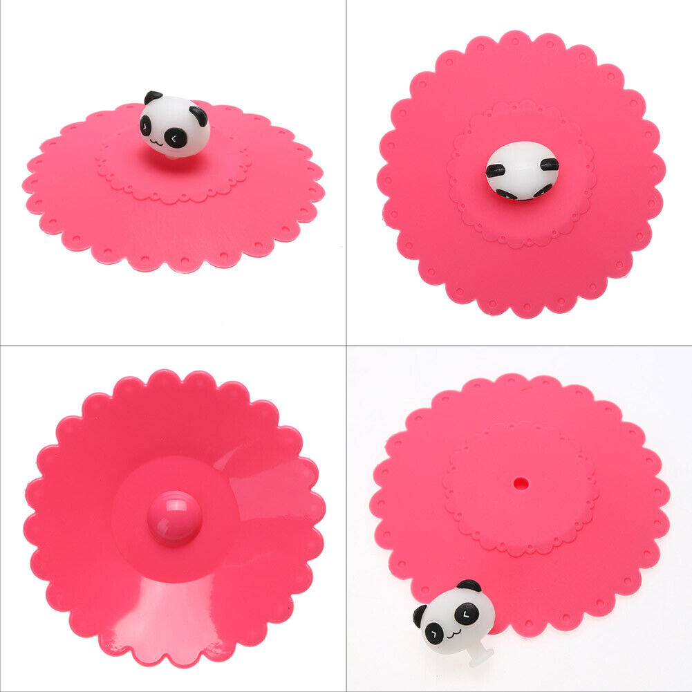 Cute Anti-dust Silicone Glass Cup Cover Coffee Seal Lid Cap (Panda)