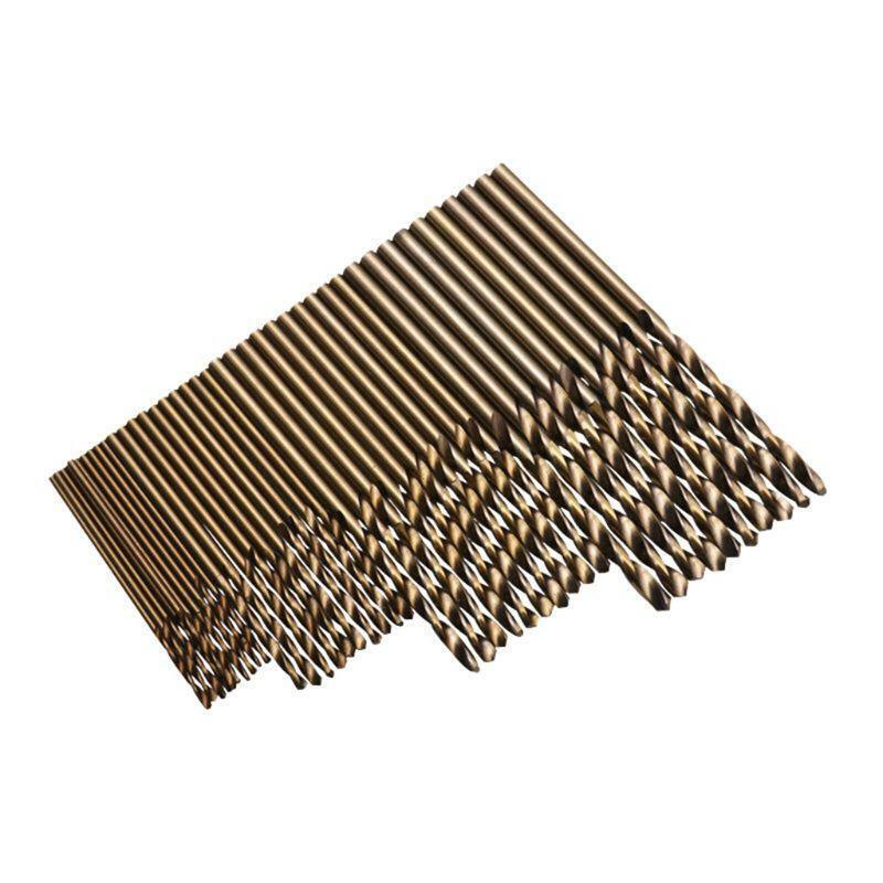 74pcs 1-8mm High Speed Steel M35 Cobalt HSS Twist Drill Bits Metal Drilling Set