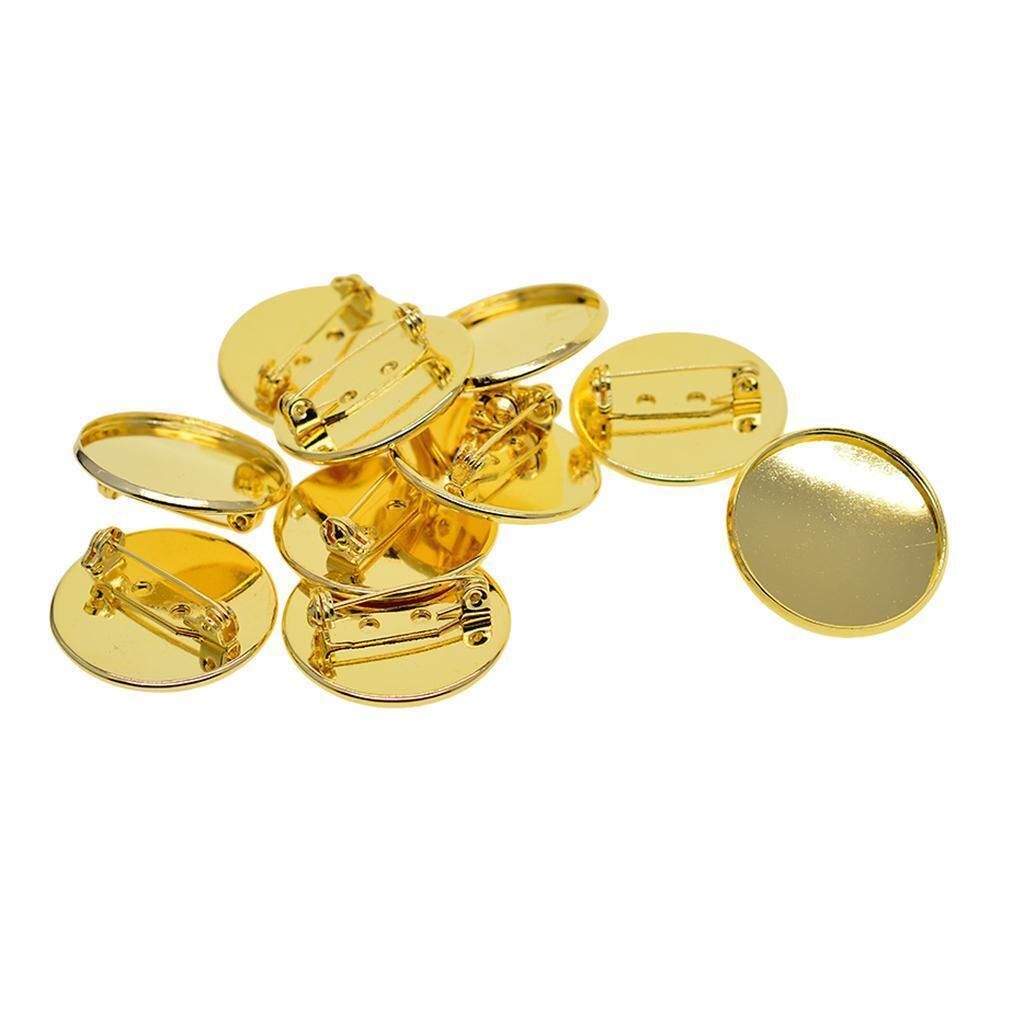40set 25mm Brooch Making Blank Cabochon Bezel Setting Tray for Badge Jewelry