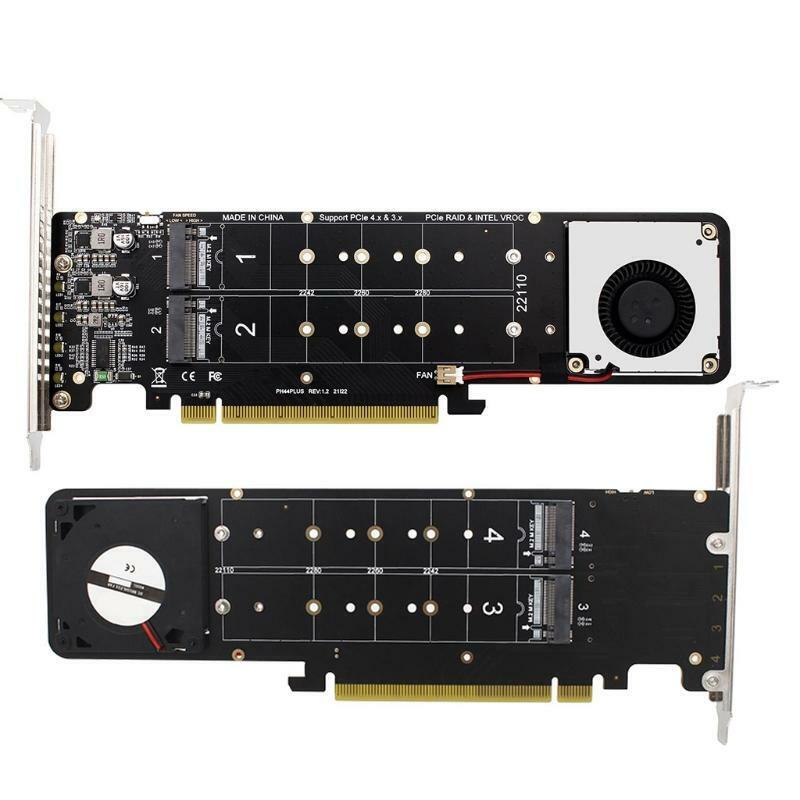 NVMe PCIe Adapter M.2 NVMe SSD to PCI-e 4.0 x16 Card Support M.2 (M Key) 2230-80