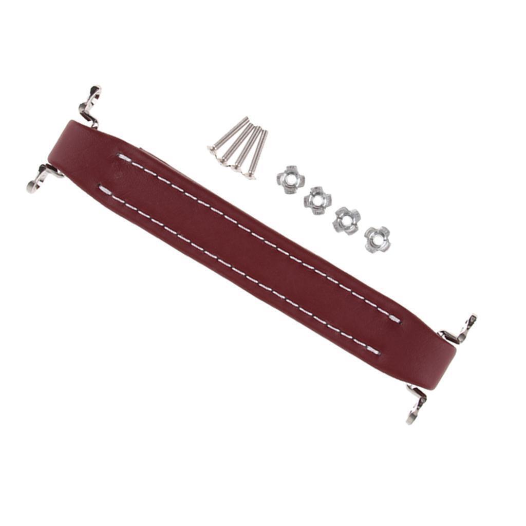 Amplifier Bass Guitar Handle Strap Stitched Leather Durable Replacement #2