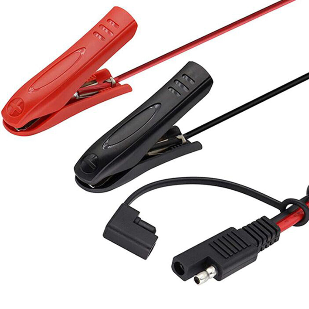 NEW Car Solar Charge Cable Motorcycle Battery Charging Cable SAE Crocodile Clip