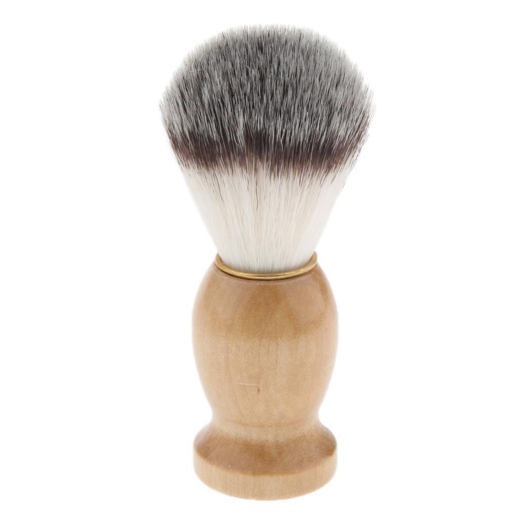 Men's Beard Shaving Brush + Stainless Holder Stand +   Mug Bowl Set