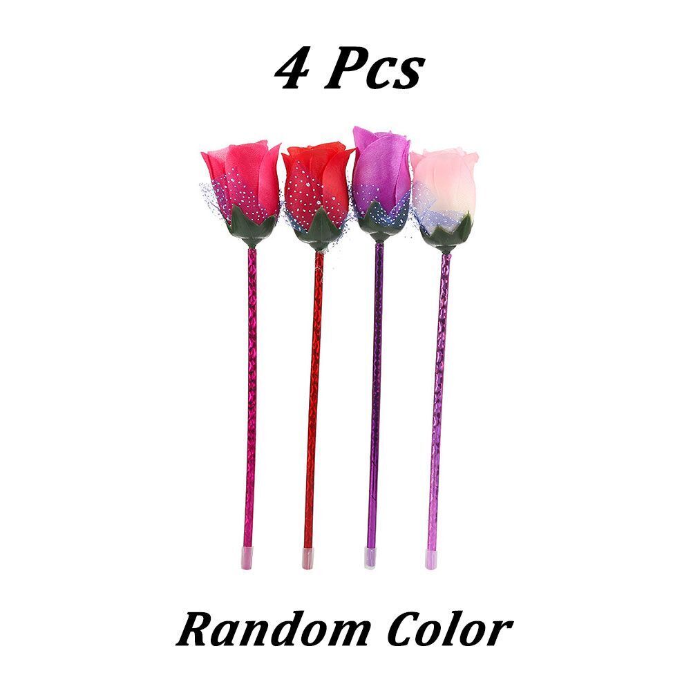 Students School Creative Rose Flower Stationery Valentine's Day Ballpoint Pen