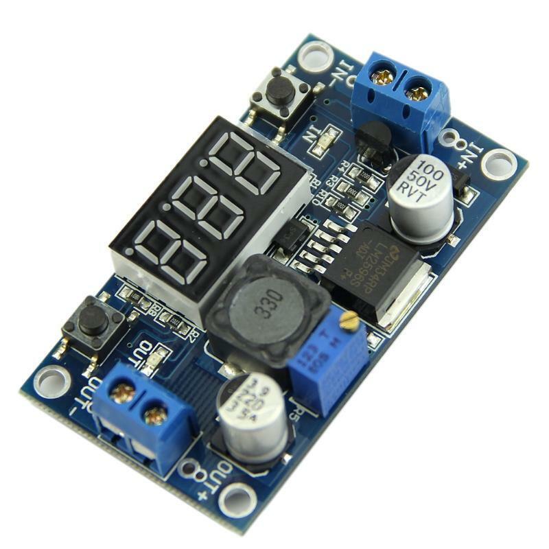 DC 4.0~40 to 1.3-37V LED Voltmeter Step-down Power Converter Module LM2596