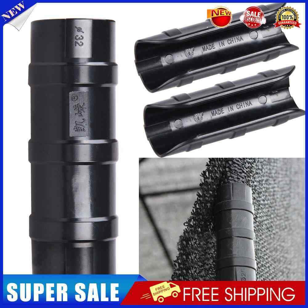 10 Pcs Greenhouse Frame Pipe Tube and Film Clip Clamp Connector Kit 32mm