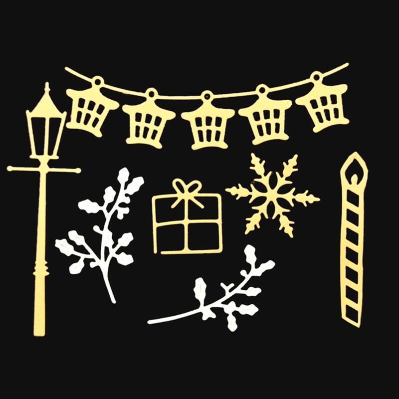 Steet Lamp Snowflake Metal Cutting Dies Stencil Scrapbooking DIY Greeting Card