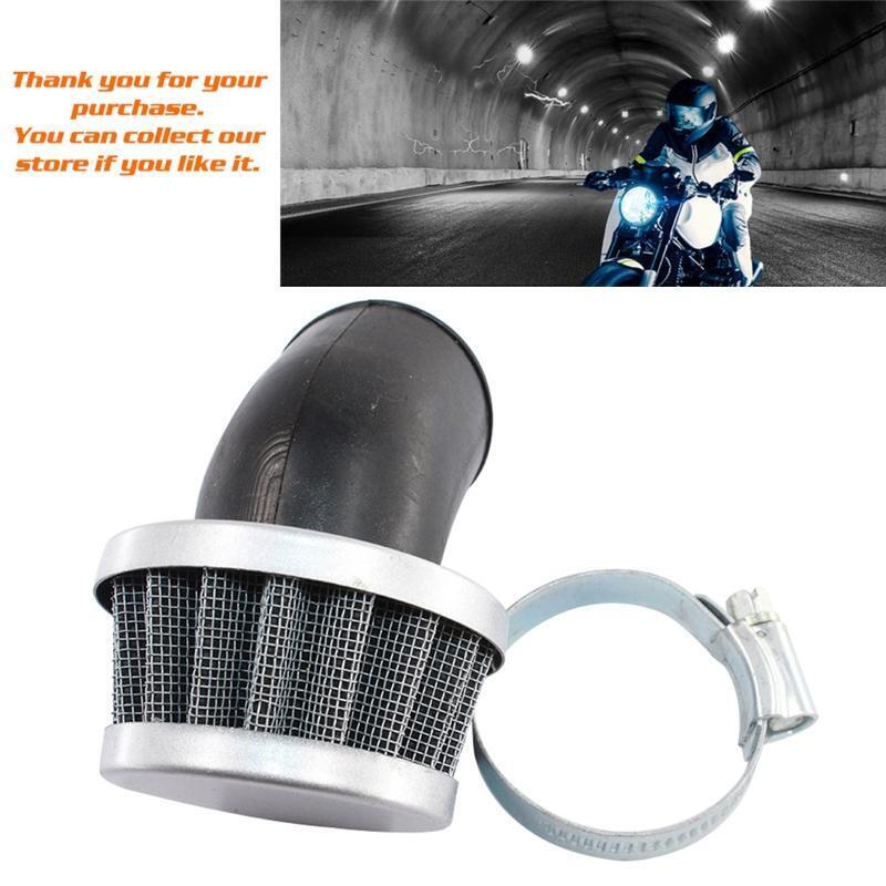 Motorcycle Go Karts ATVs 35mm Cleaner Clamp-on 45 Degree Bend Air Intake Filters