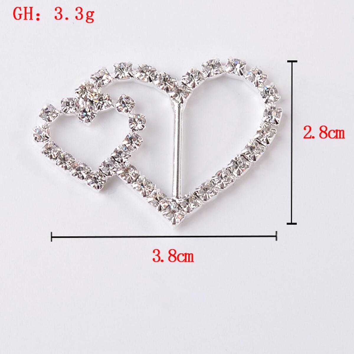 10pcs Rhinestone Ribbon Buckles Sliders  DIY Clothes Wedding