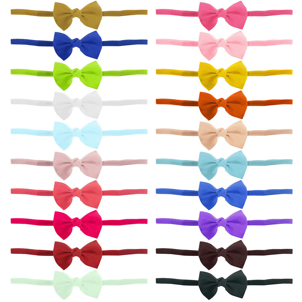 20Pcs Cute Kids Girl Baby Ribbon Toddler Flower Bow Headband Hair Band Headwear