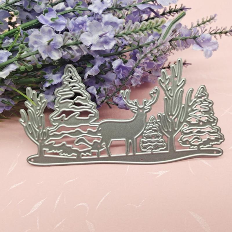 Exquisite Forest Deer Cutting Die Stencil Creative Paper Arts Cutting Template