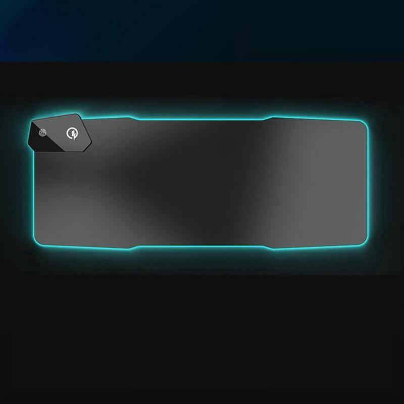 15W Wireless Charging RGB Luminous Mouse Pad Charger Gaming Mousepad Desktop PC