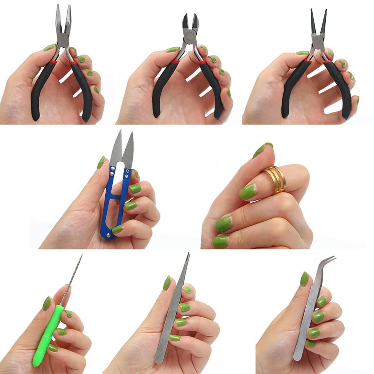 8Pcs/Set Pliers Set Tweezers Scissor Jewelry Making Tools Handmade Jewelry