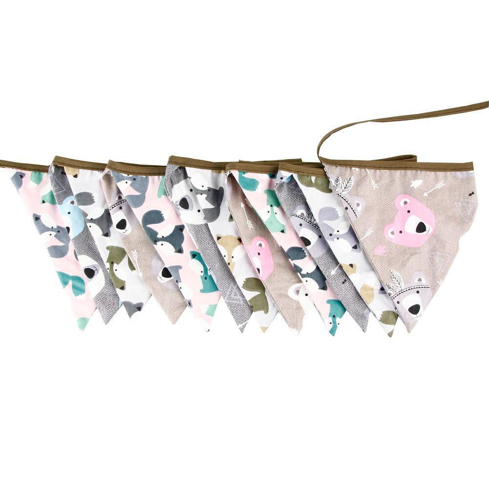 3.2m Cartoon Mix-Animals Pattern Hanging Flags Pennant Party Festival Decor