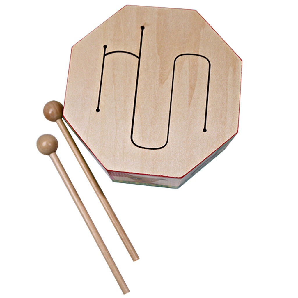 Wooden  Instrument Drum Sounding    Toddler Educational