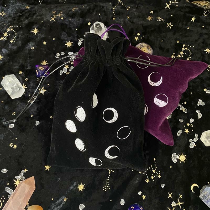 Star Pendulum Board Wooden Dowsing Board Divination Tarot Game Cards Velvet Bag