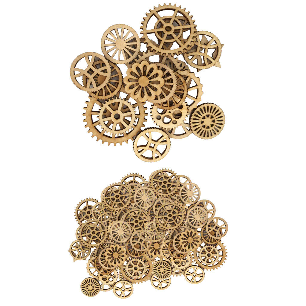 150pack Mixed Hollow Gear Unfinished  Pieces  Hanging Embellishments