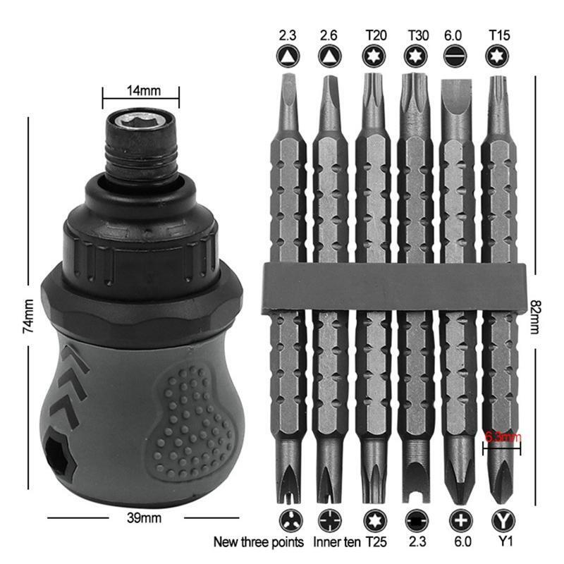 Mini Screwdriver Ratchet Dual-Purpose Screwdriver Repair Hand Tool Household