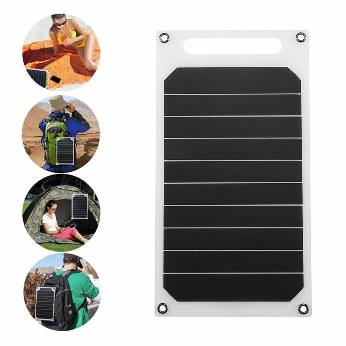 1x 10W 5V Solar  Panel Charging USB Charger For  Tablet Hiking