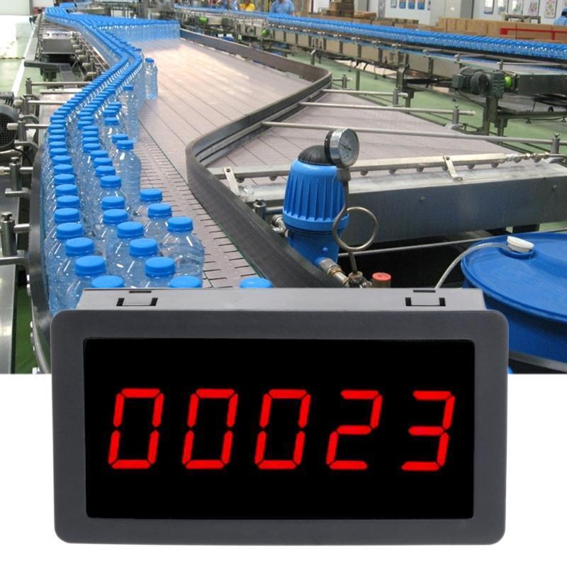 DC 12-24V Red 5 Digit 0.56" LED Panel Counter Meter Up Plus Totalizer 0-99999