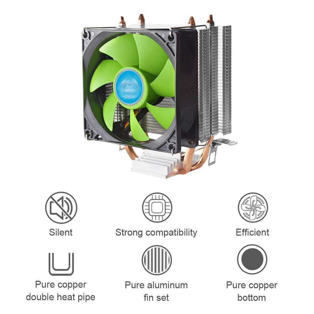 POLAR ICEFLOW CPU Cooler with Green Blade Fan for AMD LGA 2011 1366 115X