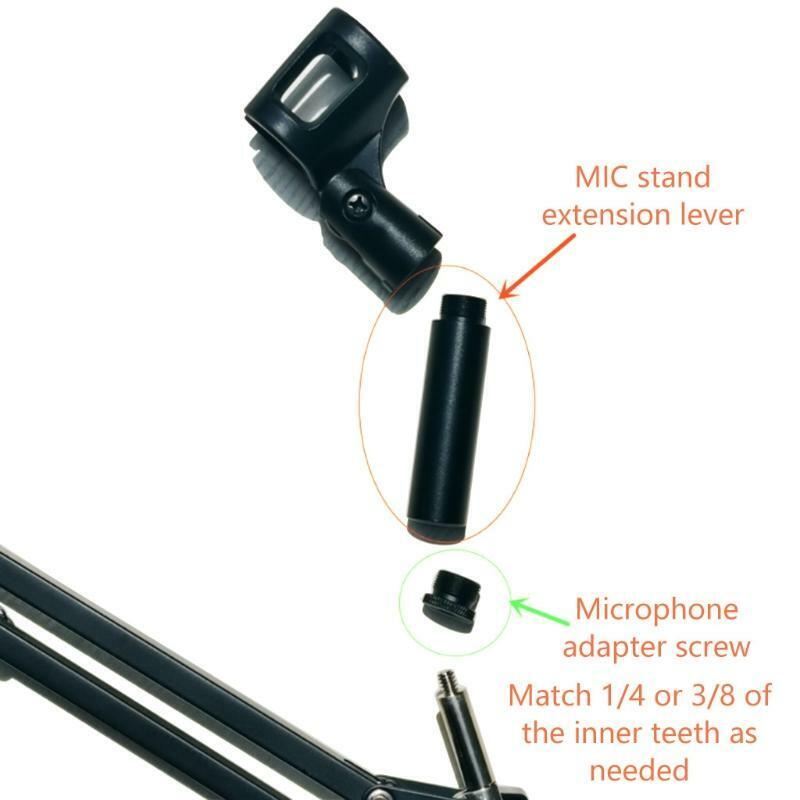 5/8" Female to 5/8" Male Microphone Extension Pipe for Desk Stands Arm Stand