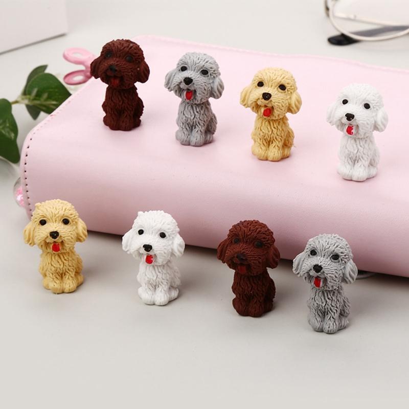 Small Little Puppy Erasers Random Color 36 Pack Gift for Children Student Kids