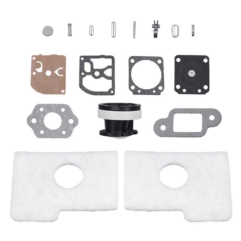 Industrial Grade Intake Manifold 1 Set Carburetor Repair Rebuild Kit for MS180