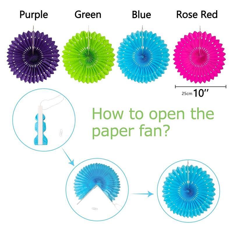 Paper Fans Flower Halloween Party Decoration for Birthday Graduation Baby Shower