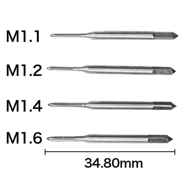 1Set Mini HSS Metric Taps Dies Wrench Handle Kit M1-M1.6 Screw Thread Making New