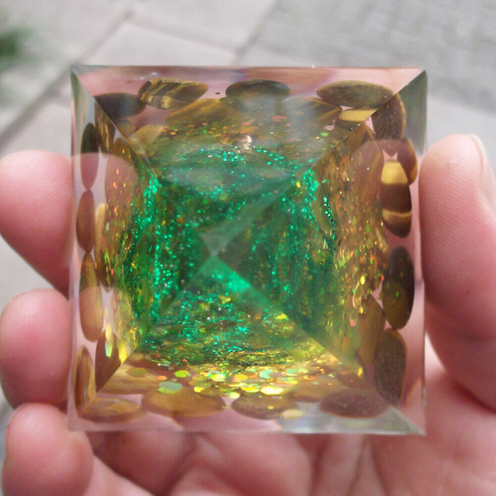 Crystal Energy Generator Orgone Pyramid Spiritual Heal Orgonite Stone (E)