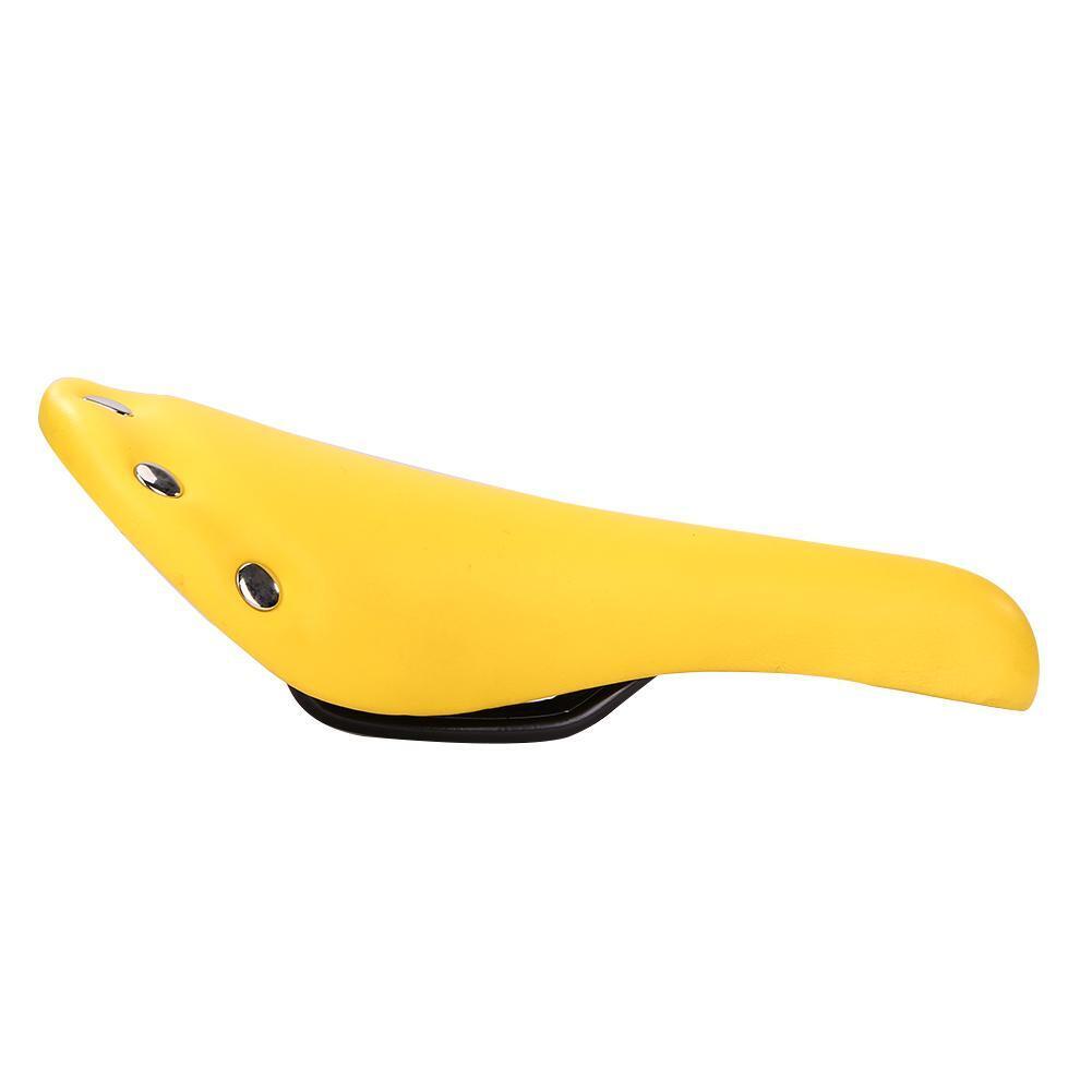 Bicycle Saddle Leather Soft Bike Seat Cover Mat MTB Bike Cushion (Yellow)