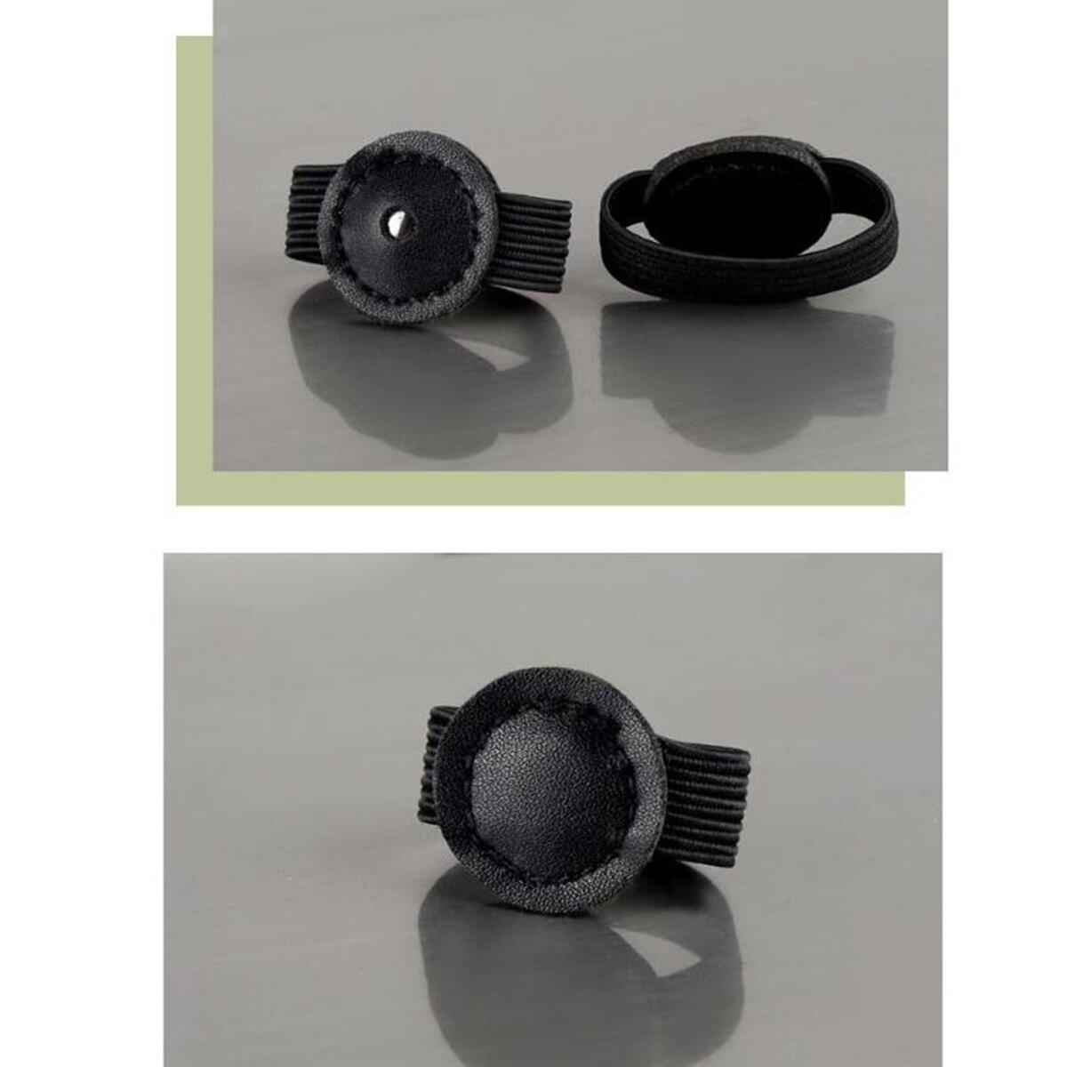2Pcs Magnetic Foot Massage Toe Rings for Man and Woman, Tool Small Black