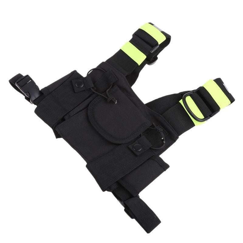 Universal Double Radio Shoulder Rig Bag Pocket Pack Holster Vest for Two Way
