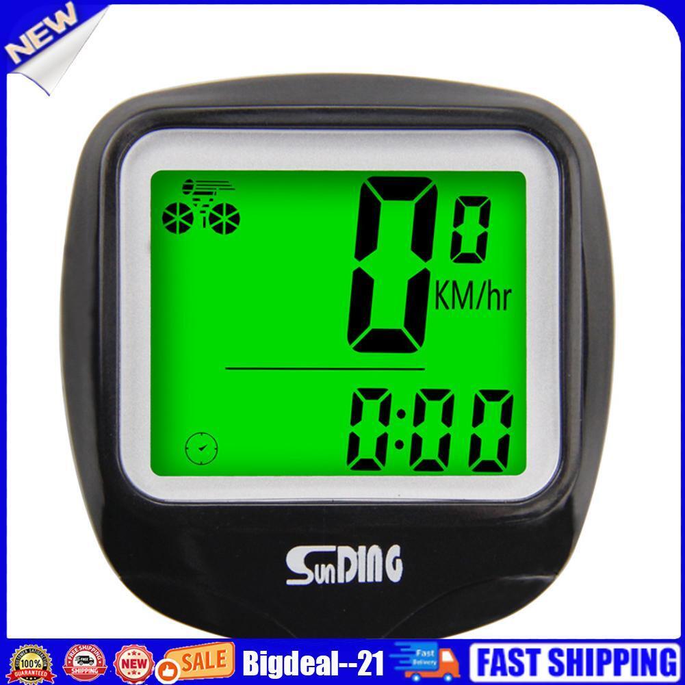 SUNDING MTB Bike Wired Speedometer Cycling Bicycle Digital LCD Computer