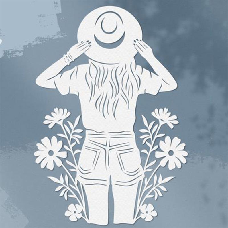 Daisy Girl Back View Carbon Steel Cutting Dies DIY Scrapbooking Photo Album