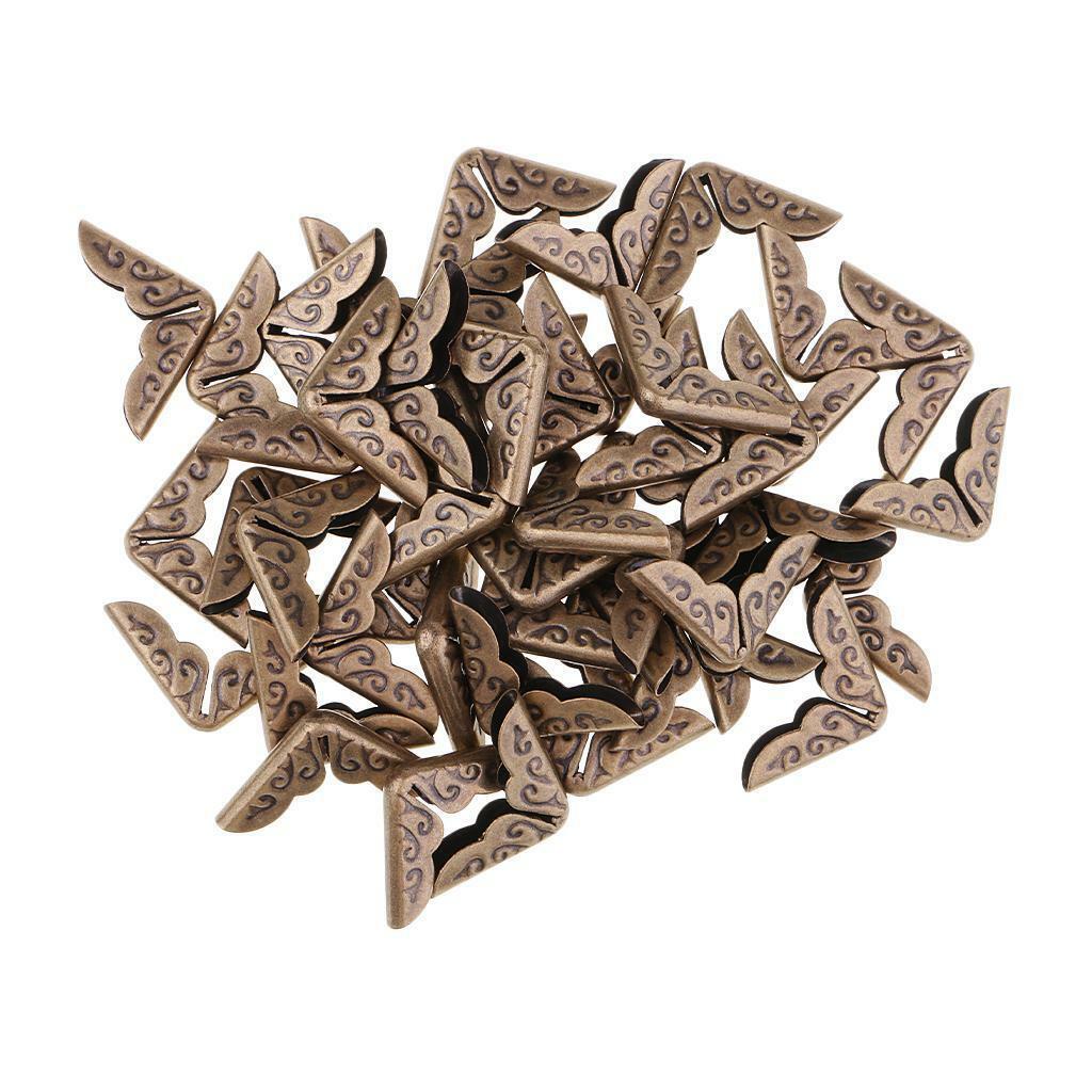 100 pcs Book Scrapbook Photo Album Menus Corner  14x14mm Bronze