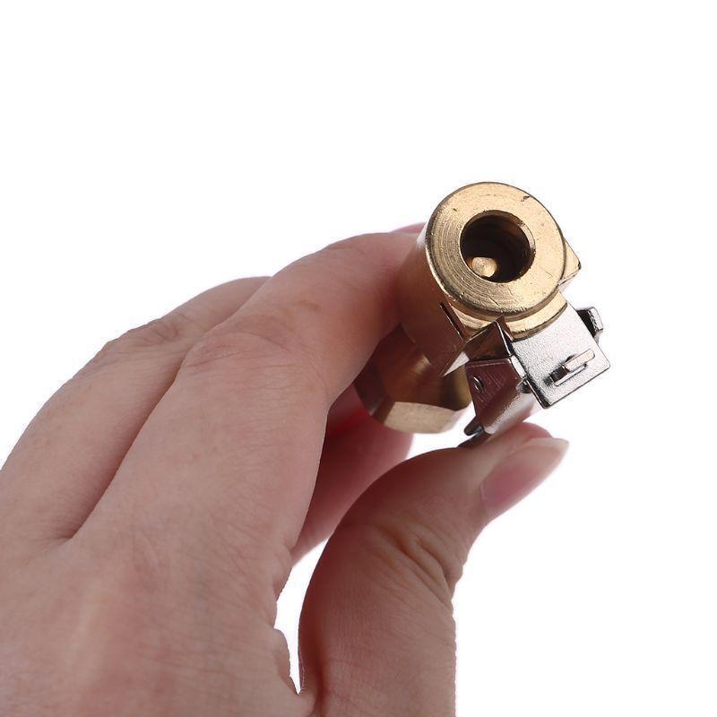 Portable Hose Tire Inflator 1/4" Lock on Air Chuck Hose End with Clamp Connector