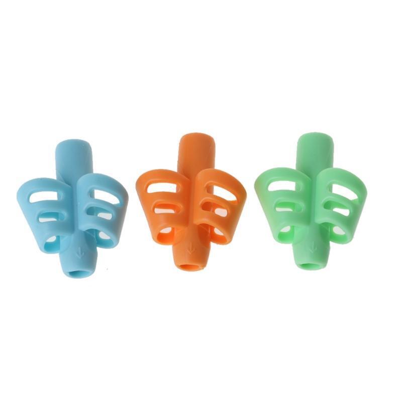 Pack of 3 Silicone Pencil Grips for Kids Handwriting Writing Aid Gripper Finger