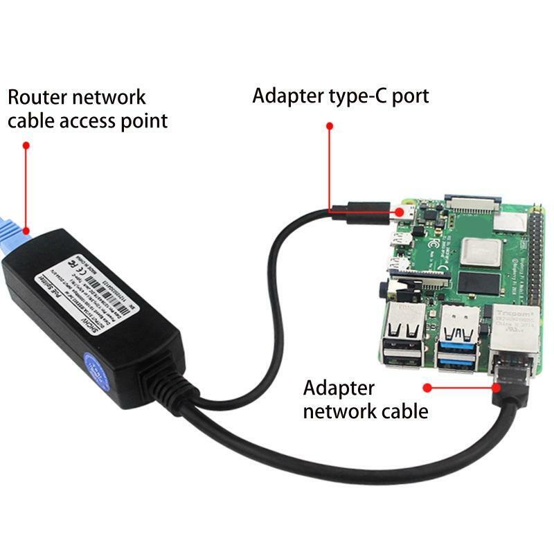 Gigabit PoE Splitter Type-C IEEE 802.3af 10/100/1000Mbps Power over Ethernet