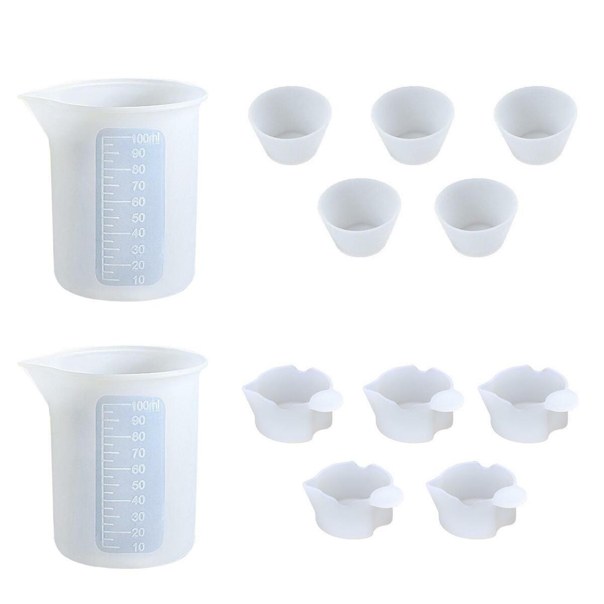 12Pcs Silicone Measuring Cups Set Non Stick Mixing Cups Set for Waxing
