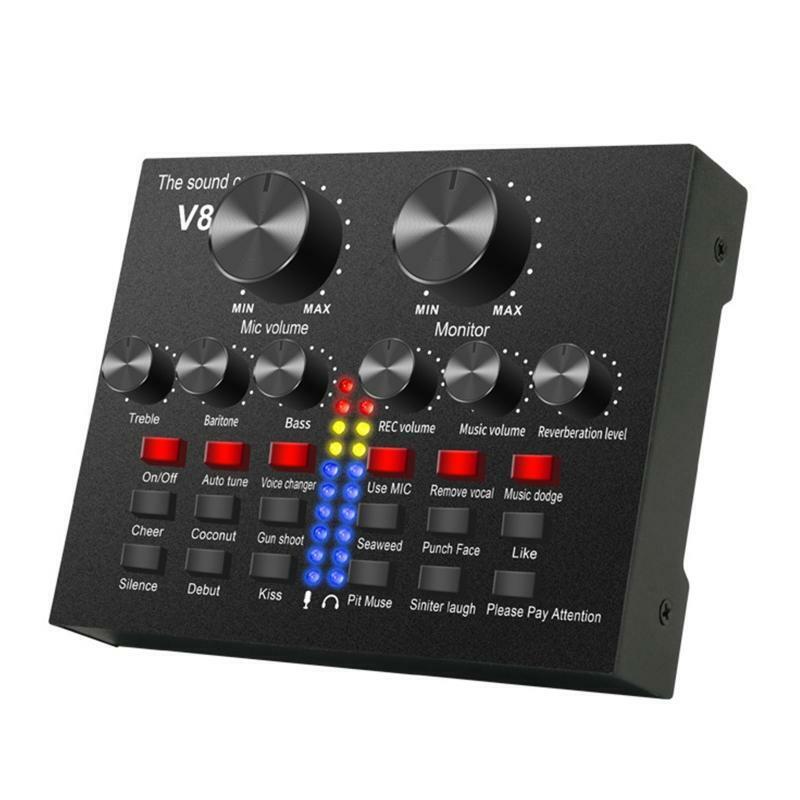 Connect with Smartphone Audio USB External Mixer Sound Card Mixing Console